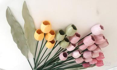 Tulipani in ceramica, pastello