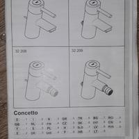 Rubinetto mix lavabo concetto cromo grohe