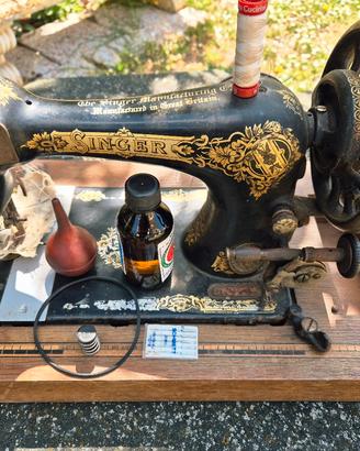 Singer macchina da cucire antica fine 800