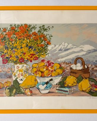 Quadro serigrafia Cascella le quattro stagioni
