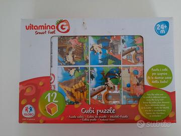 CUBOTTI PUZZLE VITAMINA G CON 12 PEZZI