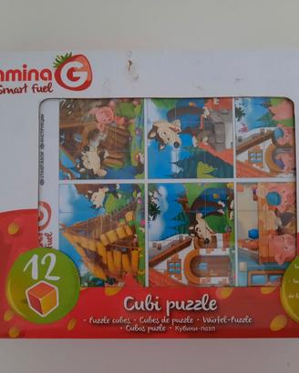 CUBOTTI PUZZLE VITAMINA G CON 12 PEZZI
