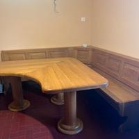 Tavolo e panca in legno massello per taverna