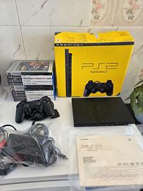 Playstation 2 slim boxata + cavi + 10 giochi 