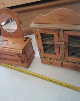 2 mobili in miniatura