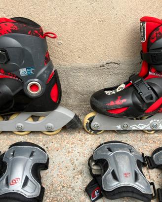 Roller bambino con protezioni