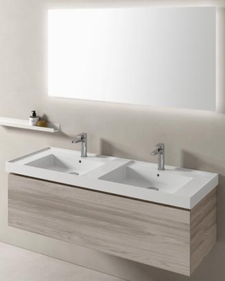Mobile bagno con doppio lavabo 140 cm