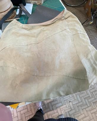 Gonna a portafoglio camoscio