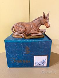 Asino in resina Fontanini per Presepe 30 cm