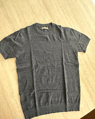 Maglia uomo blu maniche corte M