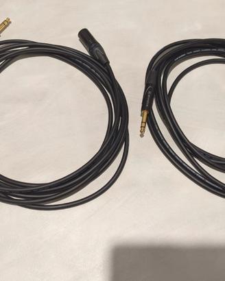 Coppia cavi bilanciati Van Damme 4m TRS/XLR  