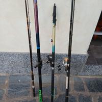 canne da pesca   con esche artificiali 