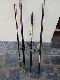 canne da pesca   con esche artificiali 