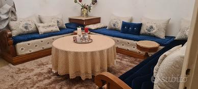 salotto marocchino 2m + 2 .35+2.88 ...vero legno 