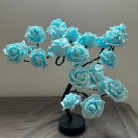 Lampada floreale rose azzurre
