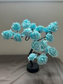 Lampada floreale rose azzurre
