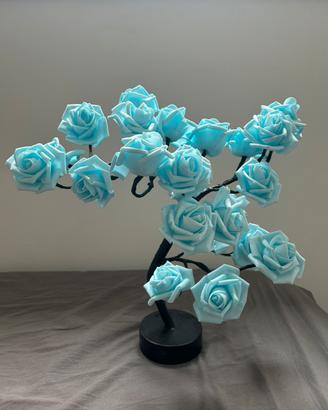 Lampada floreale rose azzurre