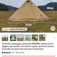 Tenda da campeggio  MCETO 400 PRO