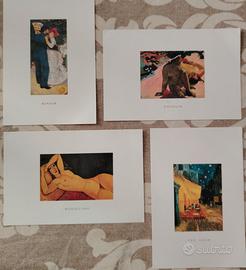 4 cartoline artistiche