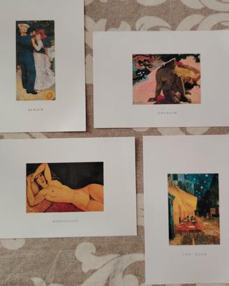 4 cartoline artistiche