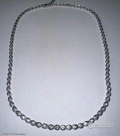 COLLANA IN ORO BIANCO 18kt. CON DIAMANTI NATURALI