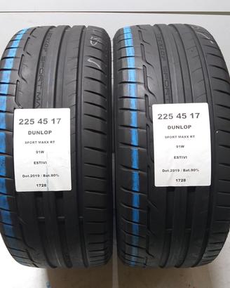 2 GOMME 225 45 17 DUNLOP A1728