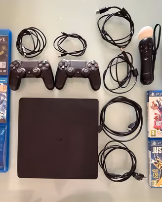 playstation4 con 2 joystick, giochi e accessori