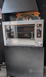 forno girarrosto planetariio a gas Virtus 16 polli