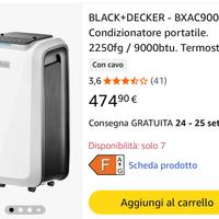 Pinguino Condizionatore 9000 btu Black e Decker