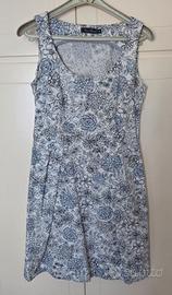 Vestito fantasia sbracciato in cotone