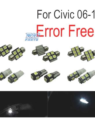 KIT 8 LAMPADE LED INTERNE PER HONDA CIVIC 06-12