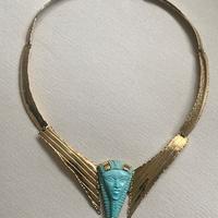 Girocollo oro con centrale in turchese americano