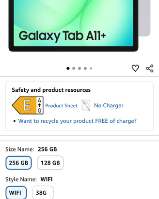 Samsung Galaxy Tab A11+, Wi-Fi, 8GB RAM, 256GB