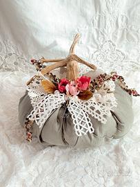 Zucca shabby in stoffa verde, salvia