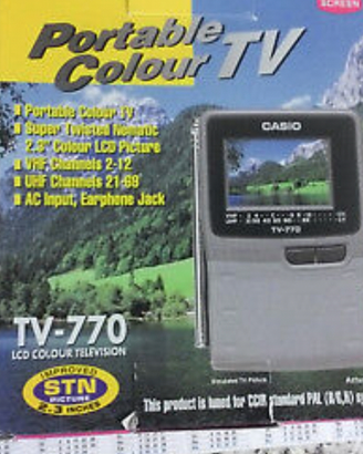 Mini tv portatile casio tv-770 2.3'' a colori
