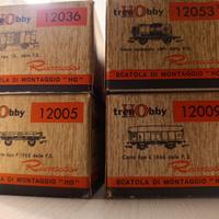 Lotto 4 carri FS RIVAROSSI HO