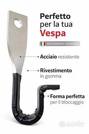 2x gancio blocca riota vespa piu foderi