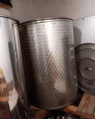 2 contenitori per vino in acciaio inox 18/10