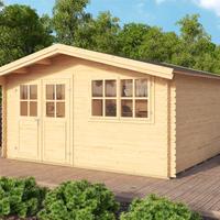 Casetta legno 34mm casa 3,8x3,8 giardino casette