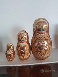  7 Matrioske in legno Est Europa Balcaniche