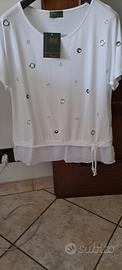blusa bianca 95 viscosa 