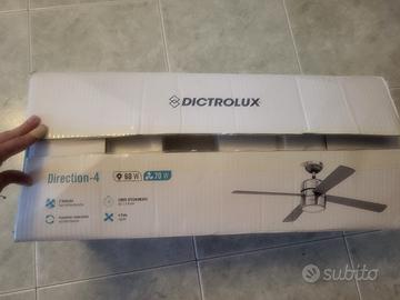 DICTROLUX - Ventilatore da soffitto Reversibile con plafoniera