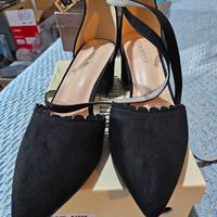 Scarpe donna decolletè nero tacco