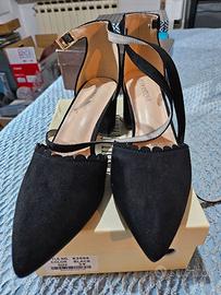 Scarpe donna decolletè nero tacco