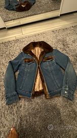 Giubbotto jeans tg M inserti in visone