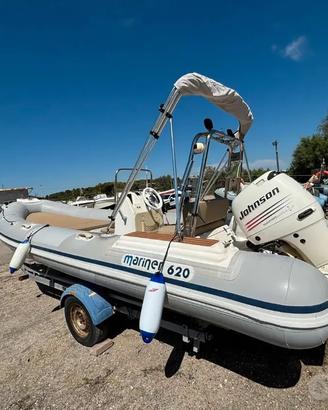 Gommone mariner 620+Carrello omol+Jhonson 115cv 4T