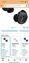 Cuffiette Bose quietcomfort Earbuds auricolari wir