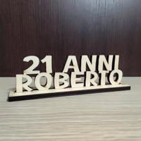 Nome in legno per compleanno 