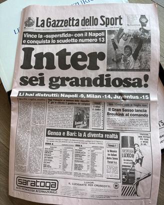 Cofanetto gazzette storia Inter vittorie