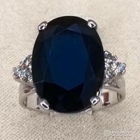 ANELLO IN ORO 18kt. DIAMANTI E ZAFFIRO ct. 11,34